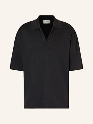 Ami Paris Koszulka Polo Z Dzianiny schwarz