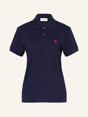 Ami Paris Koszulka Polo Z Piki blau