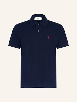 Ami Paris Koszulka Polo Z Piki Regular Fit blau