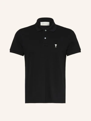 Ami Paris Koszulka Polo Z Piki schwarz CZARNY