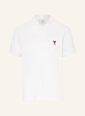 Ami Paris Koszulka Polo Z Piki weiss