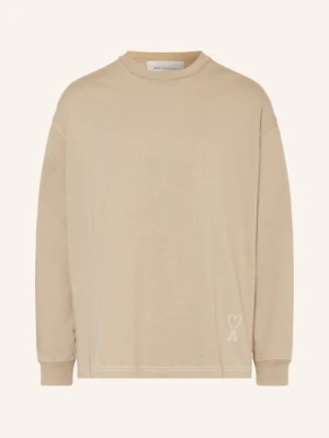 Ami Paris Koszulka Z Długim Rękawem beige