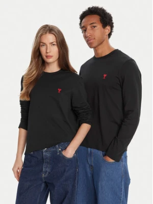 AMI Paris Longsleeve BFUTS235.724 Czarny Regular Fit