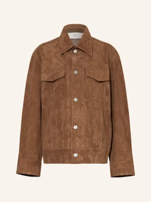 Ami Paris Overjacket Ze Skóry braun