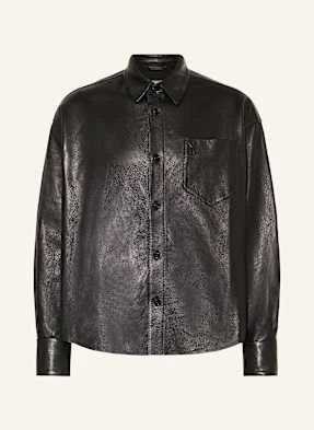 Ami Paris Overjacket Ze Skóry schwarz