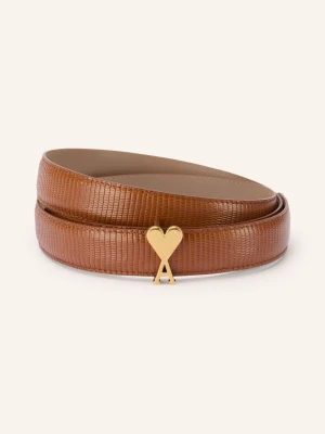 Ami Paris Pasek Skórzany Ami De Coeur braun