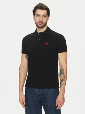 AMI PARIS Polo BFUPL001.760 Czarny Regular Fit