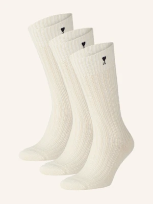 Ami Paris Skarpety, 3 Pary weiss