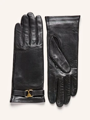 Ami Paris Skórzane Rękawiczki schwarz