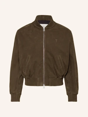 Ami Paris Skórzany Bluzon gruen