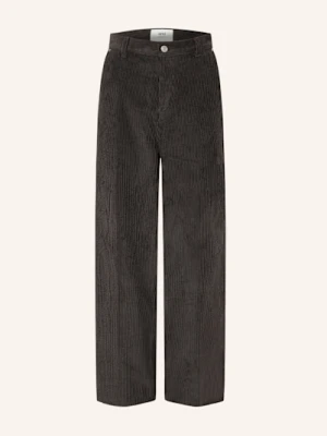 Ami Paris Spodnie Sztruksowe Regular Fit grau