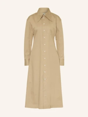 Ami Paris Sukienka W Stylu Koszuli beige