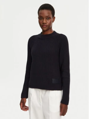 AMI PARIS Sweter FKS024.KN0031 Granatowy Regular Fit
