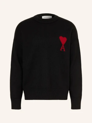 Ami Paris Sweter schwarz CZARNY