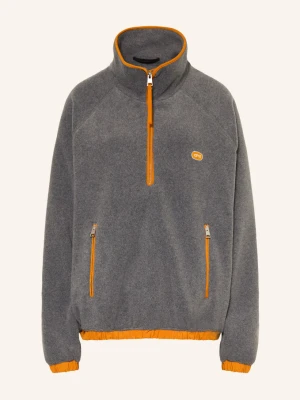 Ami Paris Sweter Typu Troyer Z Polaru grau szary