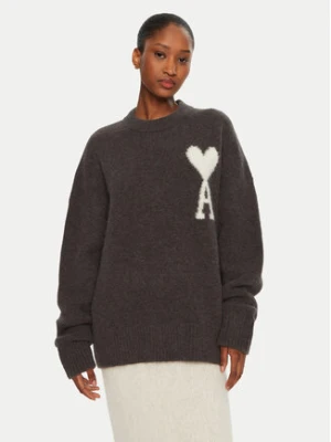 Zdjęcie produktu AMI Paris Sweter UKS025.KN0032 Szary Regular Fit