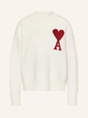 Ami Paris Sweter weiss BIAŁY