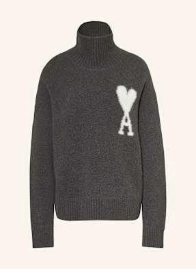 Ami Paris Sweter Z Alpaki grau