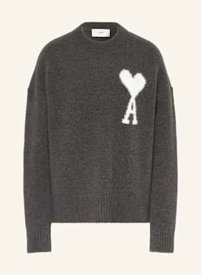 Ami Paris Sweter Z Alpaki grau