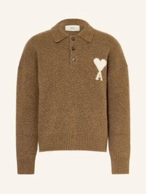 Ami Paris Sweter Z Dodatkiem Alpaki braun