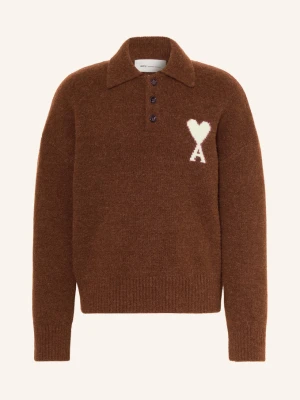 Ami Paris Sweter Z Dodatkiem Alpaki braun