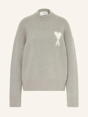 Ami Paris Sweter Z Dodatkiem Alpaki grau