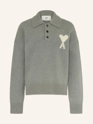 Ami Paris Sweter Z Dodatkiem Alpaki grau