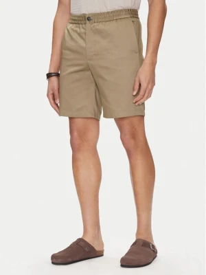 AMI Paris Szorty materiałowe HSO303.CO0103 Khaki Regular Fit