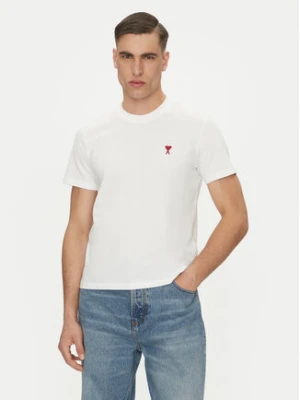 AMI PARIS T-Shirt BFUTS035.724 Biały Regular Fit