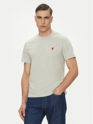 AMI PARIS T-Shirt BFUTS035.724 Szary Regular Fit