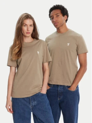 AMI PARIS T-Shirt HTS060.724 Khaki Regular Fit