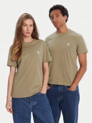 AMI PARIS T-Shirt HTS060.724 Khaki Regular Fit