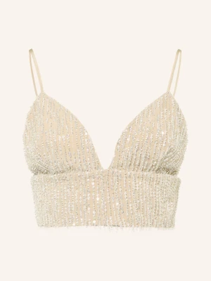 Ami Paris Top Z Siateczki Z Cekinami I Kamyczkami Ozdobnymi beige