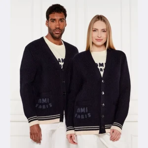 AMI Paris Wełniany kardigan | Oversize fit