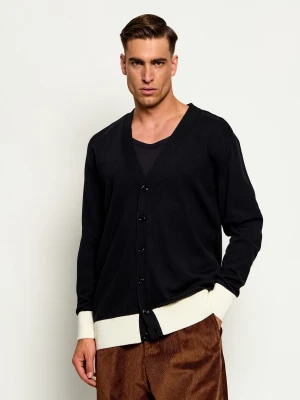 AMI Paris Wełniany kardigan | Oversize fit czarny