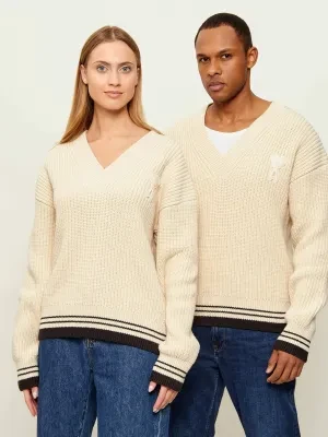 AMI Paris Wełniany sweter | Loose fit