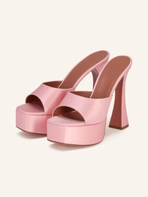 Amina Muaddi Klapki Na Płaskiej Podeszwie Dalida rosa