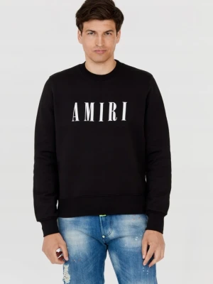 AMIRI Czarna bluza męska z dużym białym logo, Rozmiar S