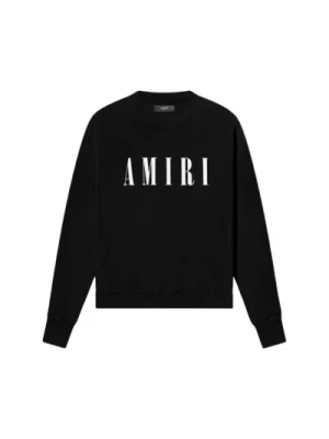 Amiri, Czarny Sweter z Logo, Ciężki Terry, Wyprodukowany w LA Black, male,