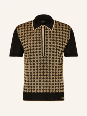 Amiri Dzianinowa Koszulka Polo schwarz