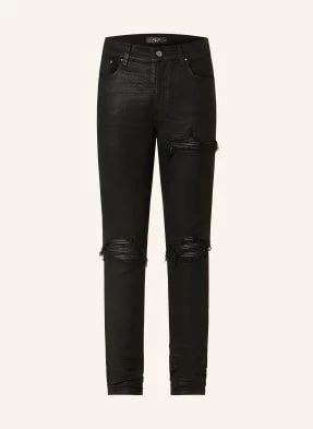 Amiri Jeansy Coated Skinny Fit schwarz