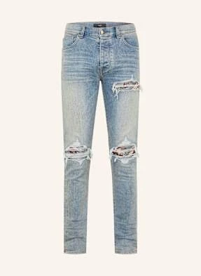 Amiri Jeansy W Stylu Destroyed Crane Skinny Fit blau
