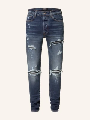 Amiri Jeansy W Stylu Destroyed mx1 Plaid Skinny Fit blau