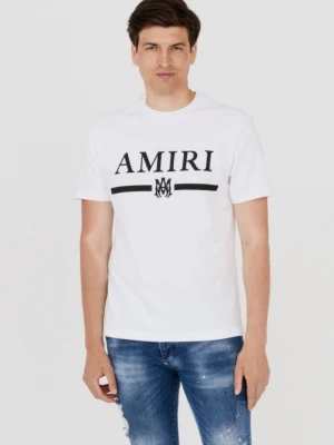 AMIRI T-shirt męski biały z podkreślonym logo, Rozmiar XL