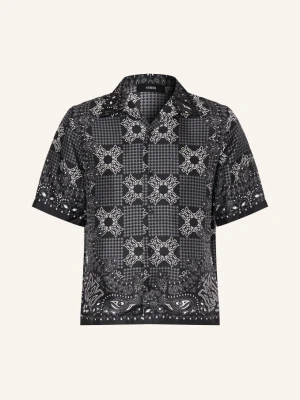 Amiri Wzorzysta Koszula Comfort Fit Z Jedwabiu schwarz