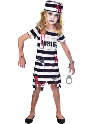 amscan 2-częściowy kostium "Zombie Convict" w kolorze czarno-białym rozmiar: 122/128