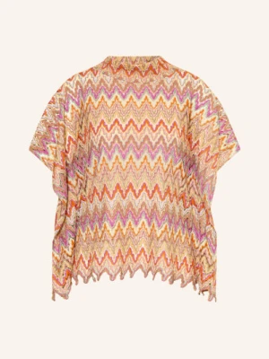 Ana Alcazar Bluzka Z Błyszczącą Nicią orange