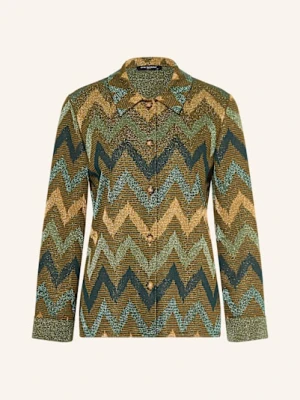 Ana Alcazar Bluzka Z Błyszczącą Przędzą gruen