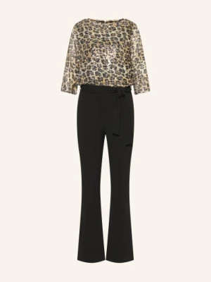 Ana Alcazar Kombinezon Z Rękawami 3/4 I Cekinami schwarz