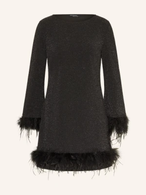 Ana Alcazar Sukienka Koktajlowa Z Błyszczącą Nicią schwarz